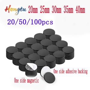 20-40mm 원형 자석 시트 - 부드러운 냉장고 DIY용 자가 접착