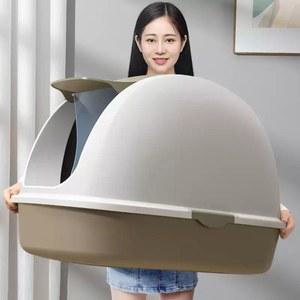 고양이 밀폐형 토일렛 변기통 69CM 대형 화장실 후드형