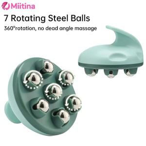 7구슬 휴대용 볼 마사지 기계 마그네틱 비드 스틸 허리 전신 긴장 다기능 롤러 건강 관리