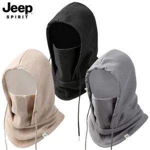 2장세트 원플러스원 JEEP SPIRIT 남녀공용 겨울 후드 모자 목도리 마스크 올인원 모자 니트 방한 방풍 귀마개 스키 보드 외출 오토바이 라이더 남성 여성 CA0792