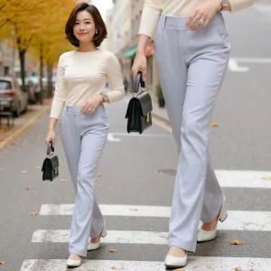 쇼트2 부츠컷 무지 밴딩팬츠 18 / ASP015-2 /실버다이아몬드 / 엄마옷 / 빅사이즈