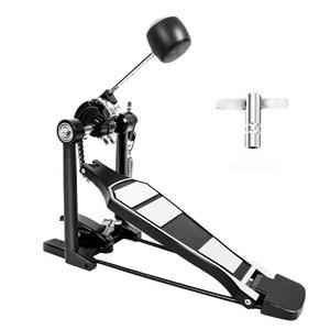 Keerpusi 합금 베이스 드럼 페달, 싱글 페달에는 클래식 펠트 비터 스틱 및 키가 포함되어 있으며, 초급 프로 드러머를 위한 체인 페달이 있습니다