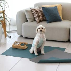 와룡물산 강아지 고양이 미끄럼방지 애견 배변매트 그린 그레이 중형 WRPT001위생동물