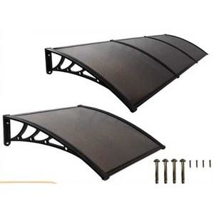 실외 가림막 현관 블랙 야외 출입구 캐노피 창문