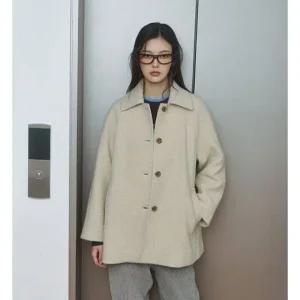 [갤러리아] LAP 투톤부클 하프 코트 AR4WTB70