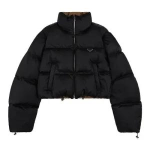 프라다 29D056 1WQ8 F0002 크롭 리나일론 다운 자켓