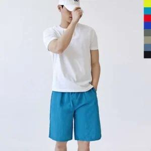 커플 워크 비치웨어 남녀공용 밴딩 반바지