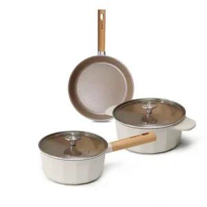 STOLTZ 슈톨츠 크림 냄비 프라이팬 IH 인덕션 베이직 3종세트(편수18+양수20+팬24)
