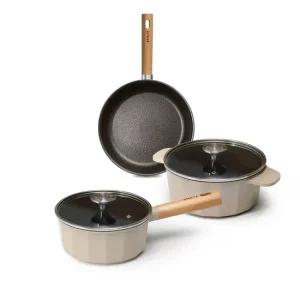 STOLTZ 슈톨츠 초코 냄비 프라이팬 IH 인덕션 베이직 3종세트(편수18+양수20+팬24)