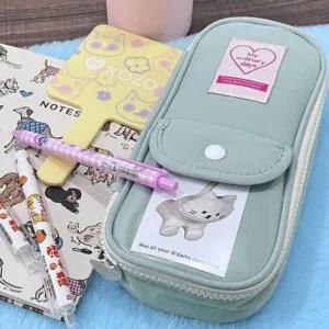 포토라벨필통 사진 카드 수납 화장품 볼펜 파우치 다용도 파우