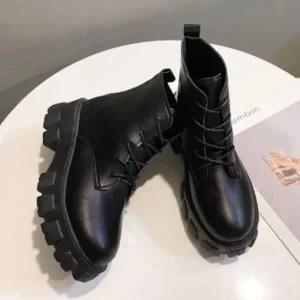 |CCS7D2F|여성 클래식 키높이 볼드 밑창 앵클 워커 숏 부츠