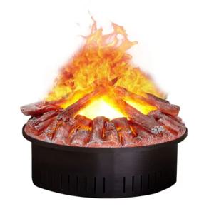 원형 화로 가습기 소품 난로 연기 불꽃 가짜 캠핑 가전 무선 타이머 분위기 인테리어 인증