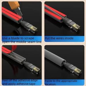 3M/롤  코드  채널  장식 와이어 커버 스텝 방지 보호 장치 캡이  접착식 케이블 레이스웨이