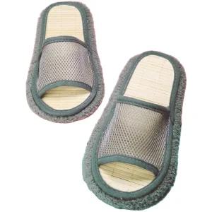 메쉬 대나무슬리퍼 사무실 학교 매트 바닥청소 걸레 슬리퍼 실내화 층간소음