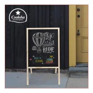 [셀러에이드]쿨로하 원목 이젤 양면보드간판 입간판