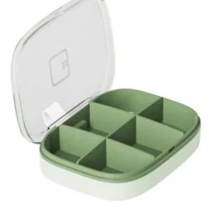 일주일 영양제 보관함 소분 알약 케이스 미니용알 여행용통 휴대용 통알 알통 체크 그린