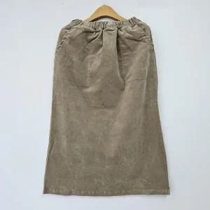 [하프클럽/셀러허브_여성트랜드패션]빅사이즈 510 위드코듀로이포켓스커트