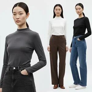 [샵앤][무료배송] 국산 여성 기모 이너 소프트 티셔츠 3종 균일가