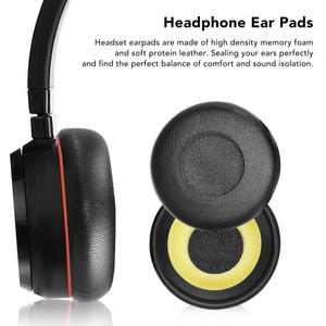 교체용 이어패드 Jabra Evolve 20 20se 30 30II 40 65 65+용 전문 단백질 가죽 헤드폰 이어 쿠션