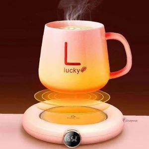 컵워머 온도조절컵 3단 USB 인덕션 머그 텀블러 히팅컵 학교 사무실mno468