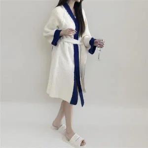 [하프클럽/]여성 레터링 디자인 컬러 타올 샤워 가운 긴 가디건