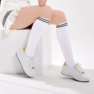 여성용 링글 페이크 니삭스 골프 스타킹