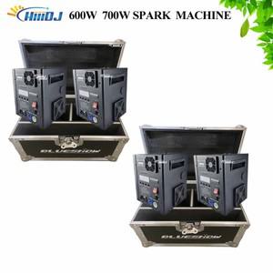 콜드 스파크 무대 기계 비행 케이스, DMX Ti 웨딩 Dmx 리모컨 분수 스파클 머신 스테이지, 700W, 1-4 개