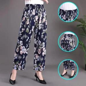 [아우트]패턴 스트레이트 밴딩 바지 8부 7부