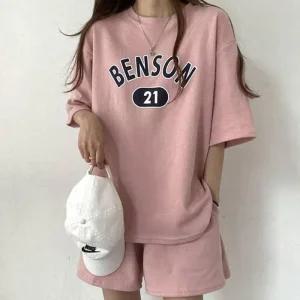 [아우트]레터링 반바지 여름트레이닝복 상하의 세트