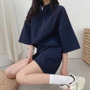 [아우트]조깅 여름 트레이닝 반팔 세트