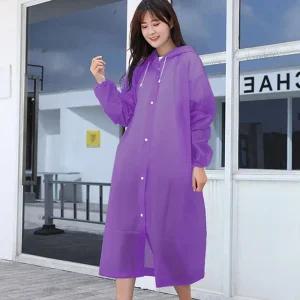 [아우트]비옷 패션 레인코트(퍼플)남녀공용 우비