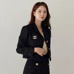 [시크라인] (~XXL까지) 모딘브 프린지 펄 트위드 자켓 겨울 하객룩 오피스룩 모임룩 격식룩 연말룩 빅사이즈