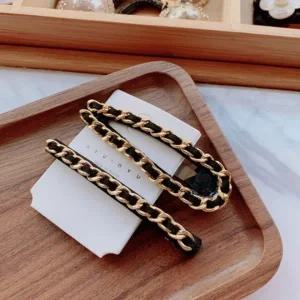 무늬 일자 헤어핀 올림 집게핀 머리핀 똑딱핀 2종세트