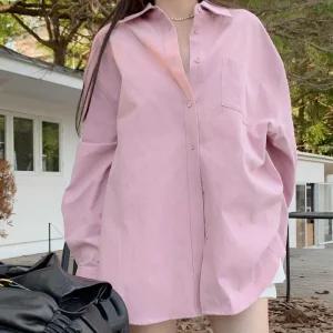 [아우트]핑키 오버핏 베이직 셔츠