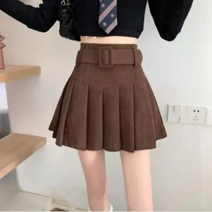 [아우트]벨트미커트 골덴 미니 스커트 겨울 치마 1P