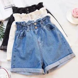 [아우트]데님팬츠 밴딩팬츠 투버튼 청반바지 밴딩