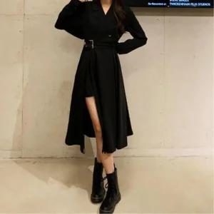 [아우트]원피스 벨트 시크한 롱원피스 셔츠원피스