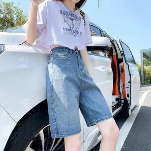 [아우트]반바지 여름 여자 청바지 y2k룩 5부