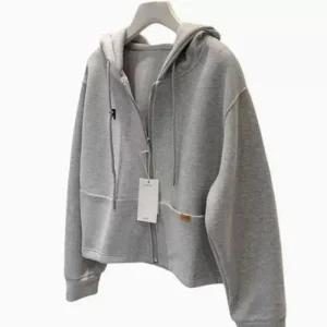 [아우트]가디건 숏 후드 감촉좋은 봄 스포츠