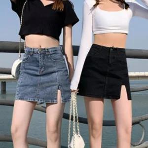 [아우트]청치마 데님 데일리룩 치마바지 스커트