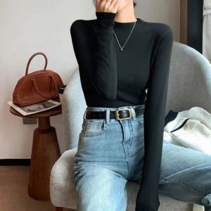 [아우트]빅사이즈 슬림라인 레이어드 긴팔 티셔츠