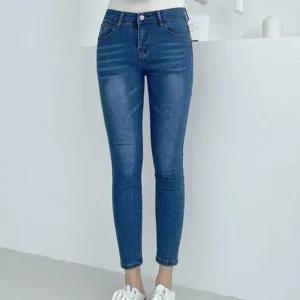 [아우트]청바지 스키니 여성 배기청바지 워싱 팬츠