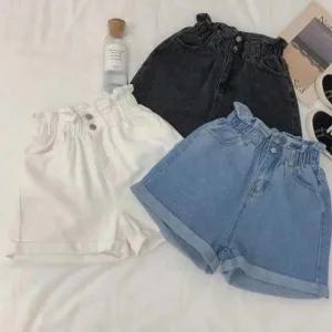 [아우트]숏팬츠 A라인 청반바지 롤업 데님 반바