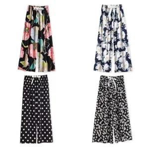 [아우트]꽃무늬 시원한바지 와이드 밴딩바지 4color