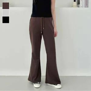 [아우트]트레이닝팬츠 면 슬랙스 나팔바지 3