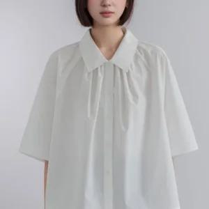 [아우트]오버핏 반팔 뒷트임 카라 여름셔츠 셔츠