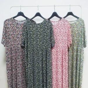 [아우트]꽃무늬 원피스 플리츠 여름원피스