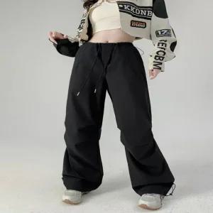 [아우트]스트링 트렌디 와이드팬츠 허리밴딩 바지