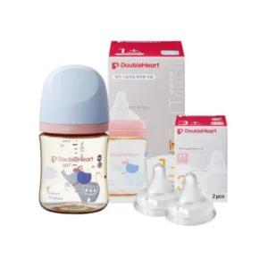 더블하트 신생아 캐릭터 젖병 160ml 젖꼭지 M 코끼리