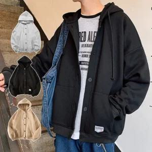 오버핏 후드집업 가을 겨울 남성 기모 긴팔 자켓 아우터